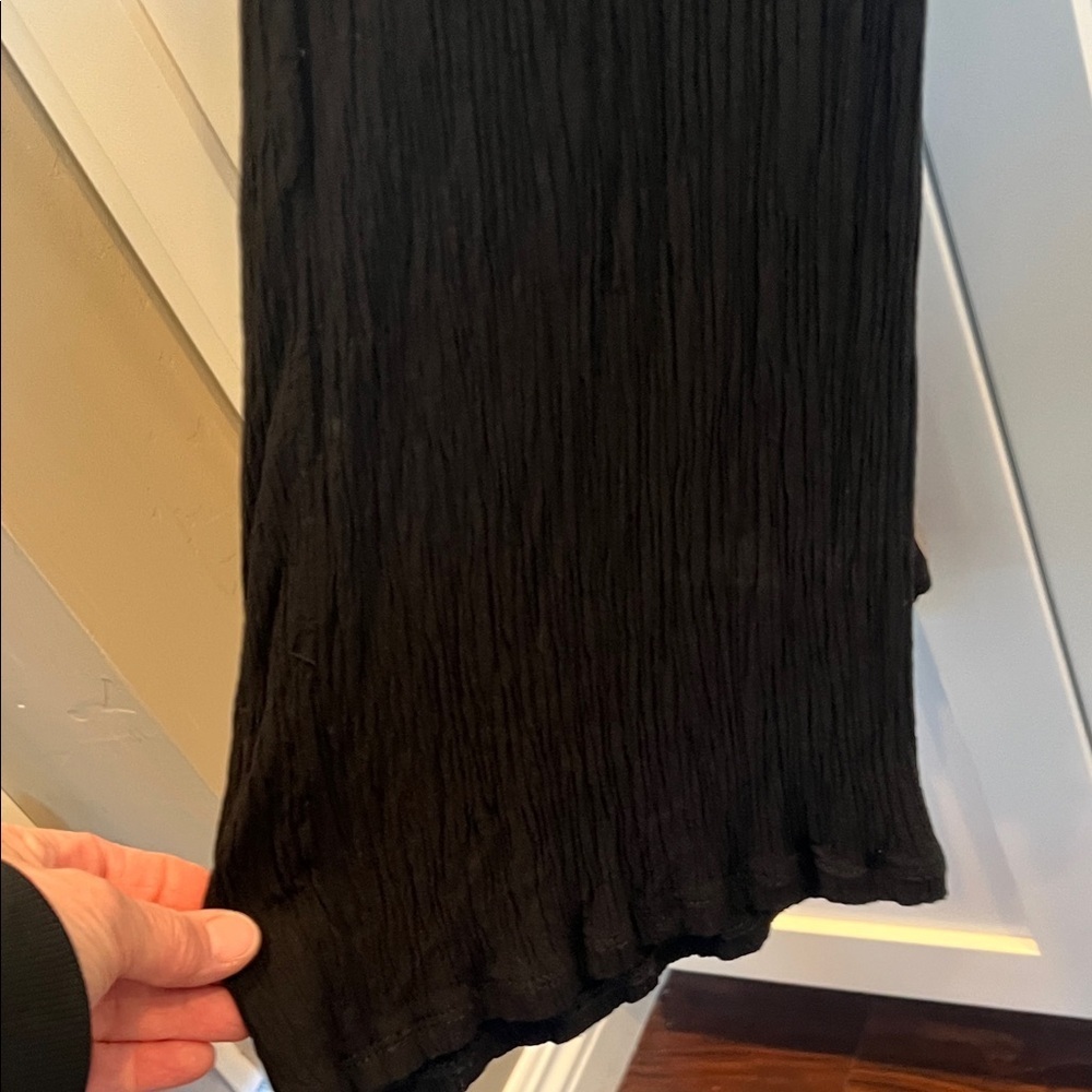 Three Dots Black Wide-Leg Rayon Pants size L - Picture 4 of 5